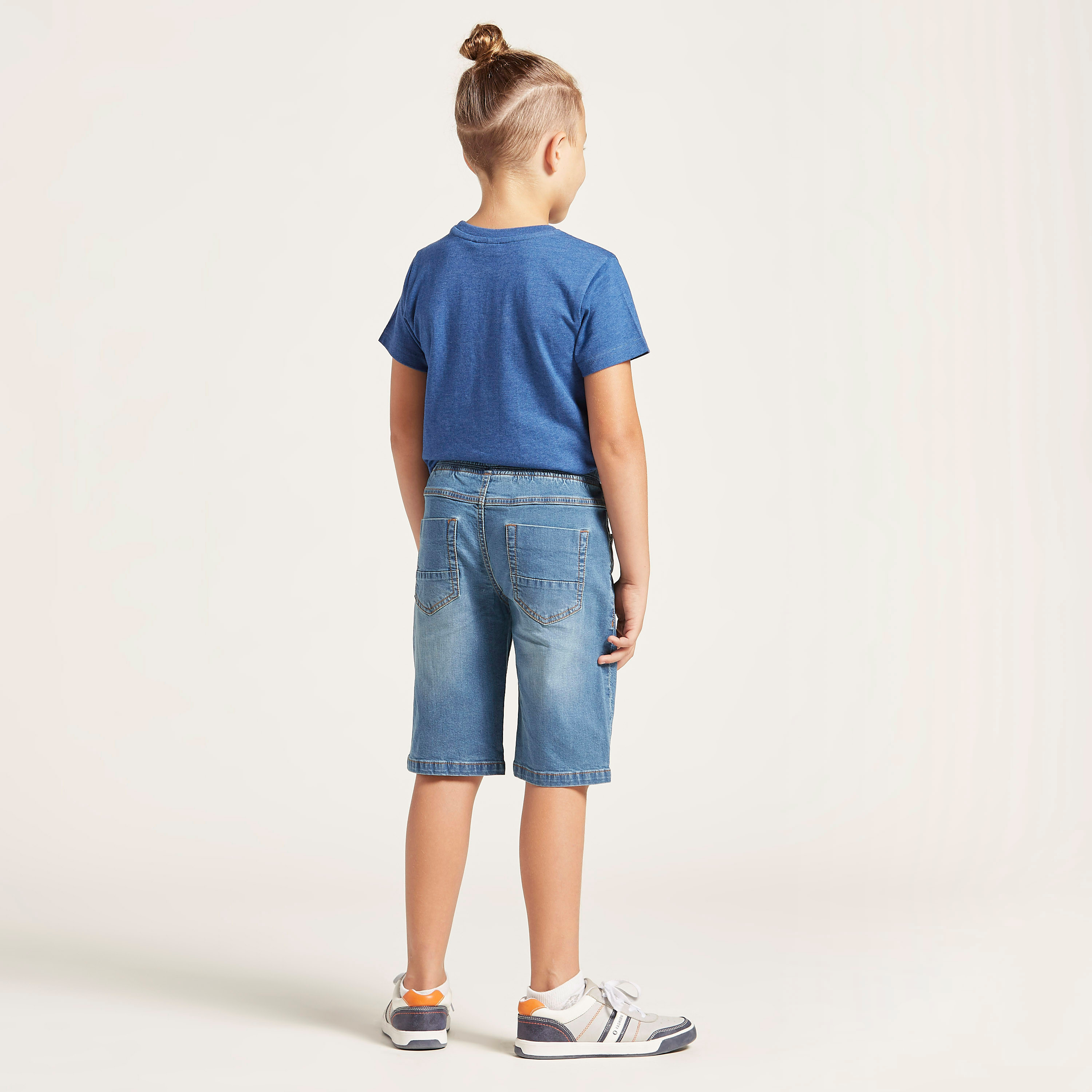 Juniors Regular Fit Denim Shorts-boys-clothing-bottoms-shorts-image-4