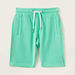Juniors Solid Shorts with Elasticised Drawstring and Pockets-Shorts-thumbnail-0