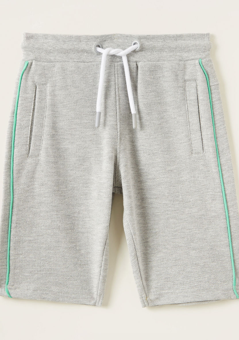 Juniors Solid Shorts with Elasticised Drawstring and Pockets-Shorts-image-0
