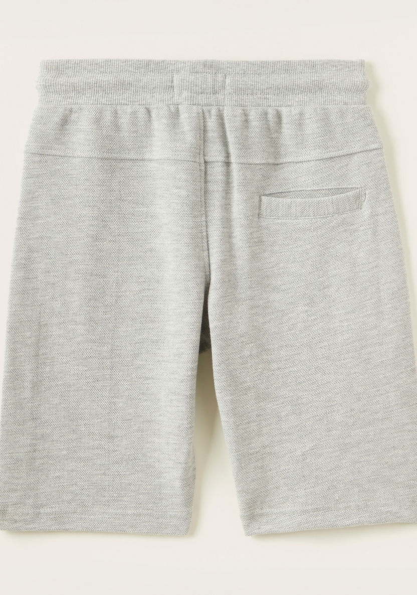 Juniors Solid Shorts with Elasticised Drawstring and Pockets-Shorts-image-3