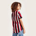 Juniors Striped T-shirt with Round Neck and Short Sleeves-T Shirts-thumbnail-3