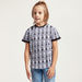 Juniors Graphic Print Round Neck T-shirt with Short Sleeves-T Shirts-thumbnail-1