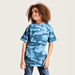 Juniors Camouflage Print Round Neck T-shirt with Short Sleeves-T Shirts-thumbnail-1