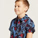 Juniors All-Over Print Shirt with Spread Collar and Short Sleeves-Shirts-thumbnail-2