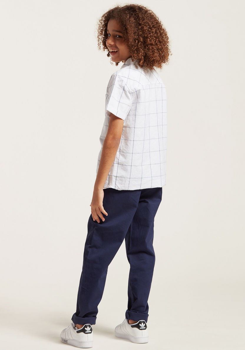 Juniors Solid Pants with Pocket Detail and Contrasting Hem-Shorts-image-3