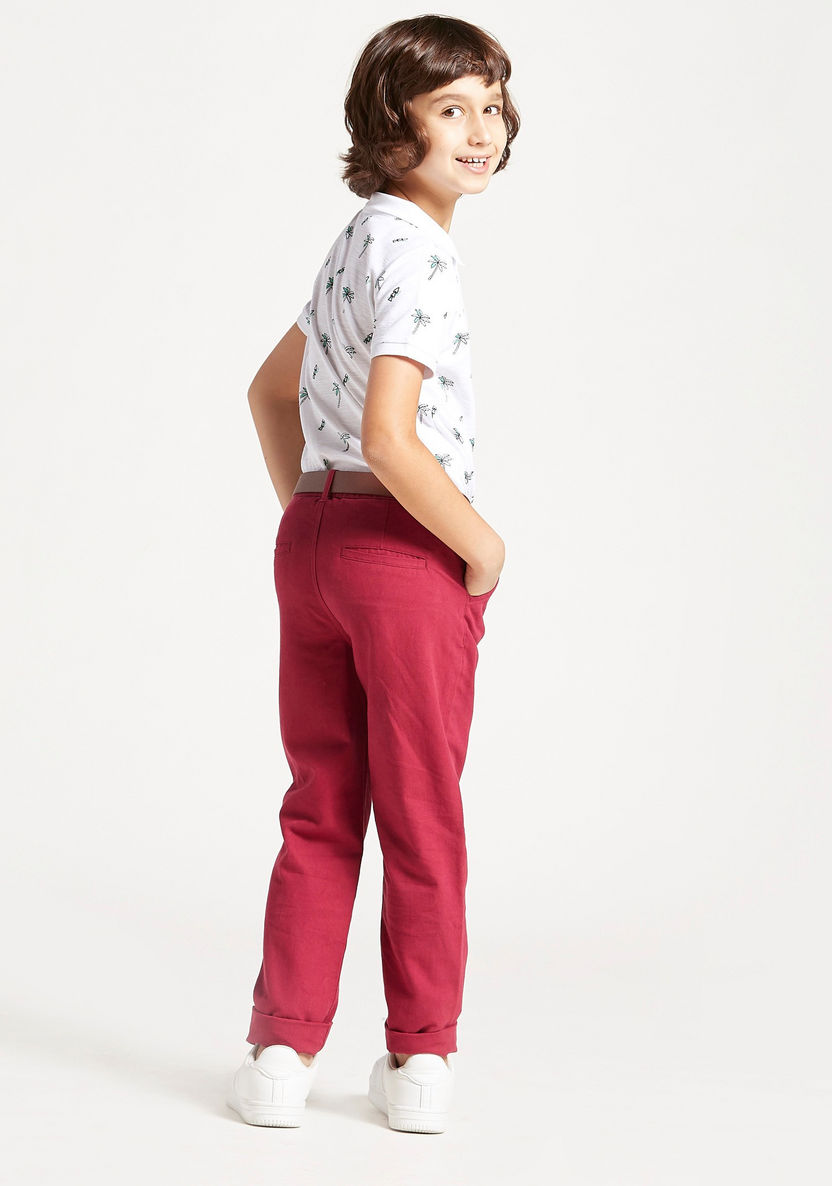 Juniors Solid Woven Pants-Pants-image-3