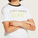 Juniors Text Print T-shirt with Crew Neck and Short Sleeves-T Shirts-thumbnail-2