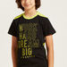 Juniors Typographic Print T-shirt with Crew Neck and Short Sleeves-T Shirts-thumbnail-2