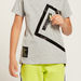 Juniors Graphic Print T-shirt with Round Neck and Zippered Detail-T Shirts-thumbnail-2