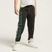 Juniors Typographic Print Joggers with Drawstring Closure and Pockets-Joggers-thumbnail-1