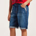 Juniors Printed T-shirt and Denim Shorts Set-Clothes Sets-thumbnail-3