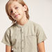 Eligo Solid Shirt with Mandarin Collar and Short Sleeves-Shirts-thumbnail-2