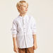 Eligo Solid Shirt with Mandarin Collar and Long Sleeves-Shirts-thumbnail-1