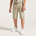 Eligo Solid Shorts with Pocket Detail and Button Closure-Shorts-thumbnail-2