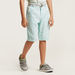 Eligo Solid Shorts with Belt and Zip Closure-Shorts-thumbnail-1