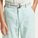 Eligo Solid Shorts with Belt and Zip Closure-Shorts-thumbnail-2