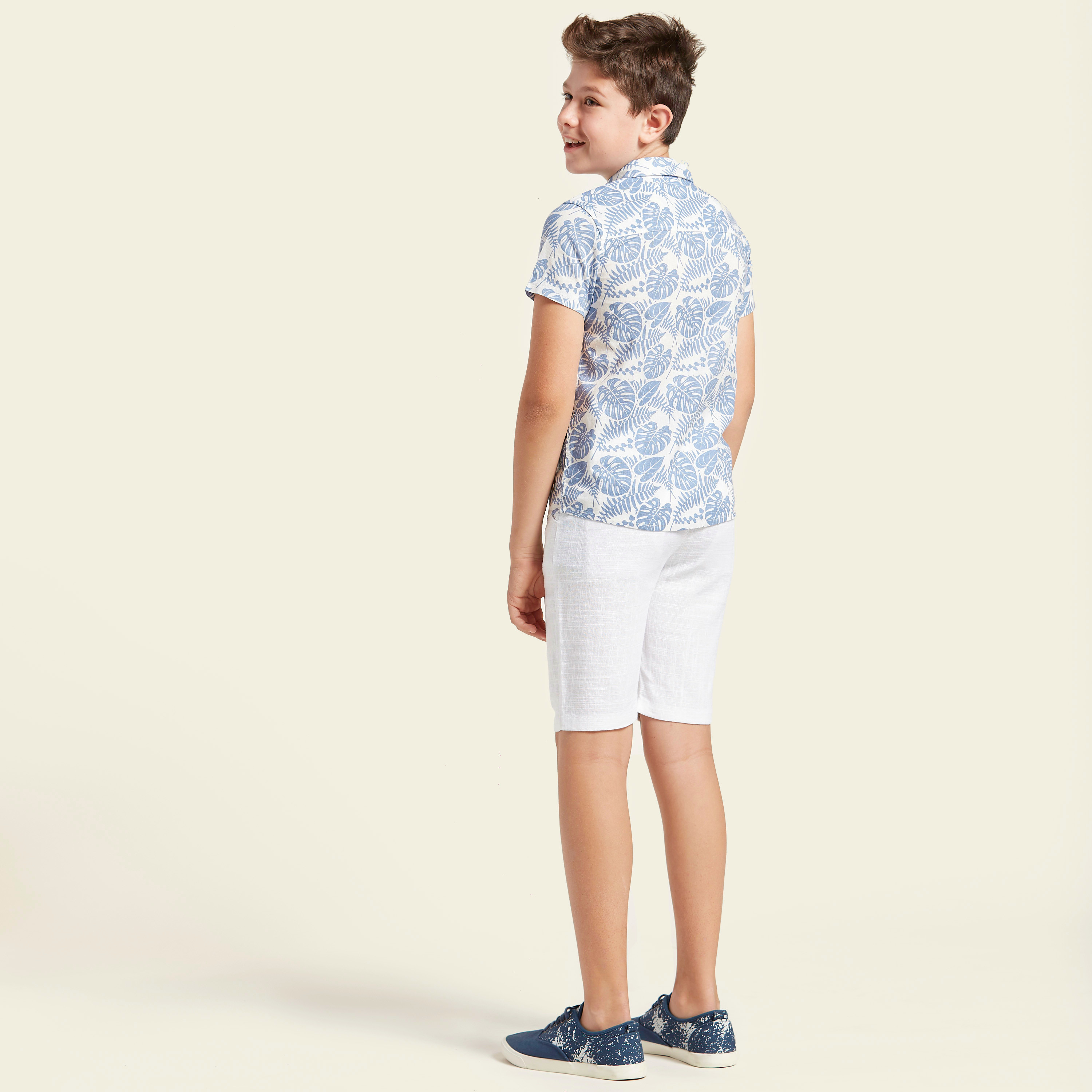 Eligo All-Over Print Shirt with Solid Shorts Set-boys-clothing-setsandcoords-image-5