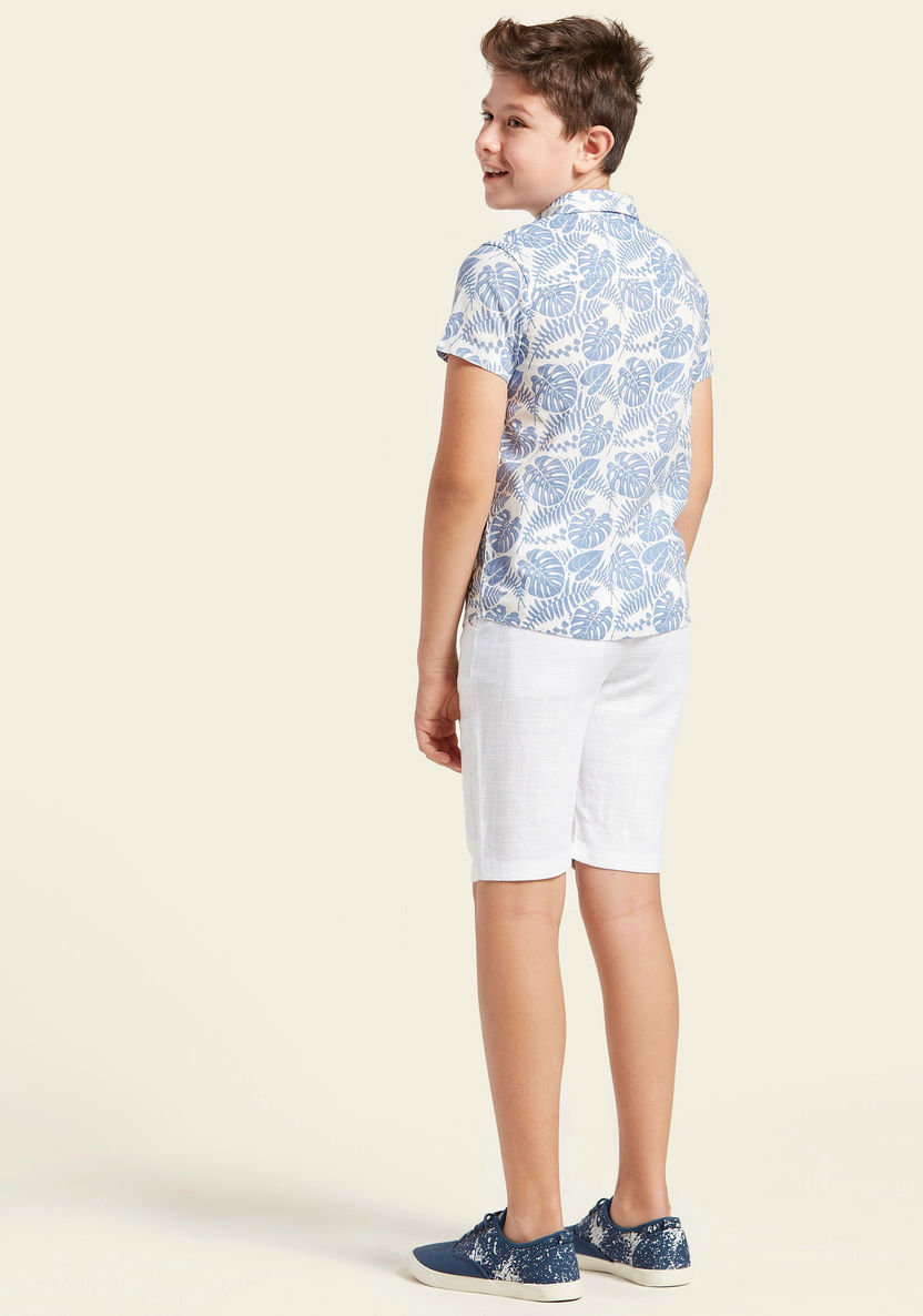 Eligo All-Over Print Shirt with Solid Shorts Set-Clothes Sets-image-4