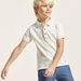 Textured Polo T-shirt with Solid Shorts Set-Clothes Sets-thumbnail-2