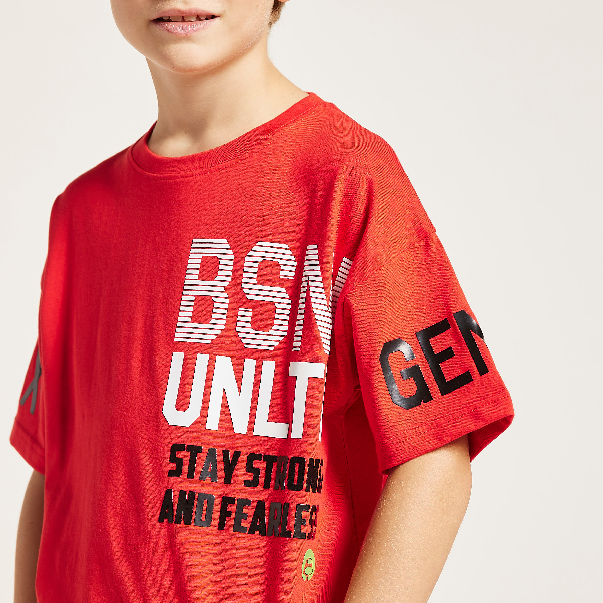 Bossini Printed T-shirt with Round Neck and Short Sleeves-boys-clothing-tshirtsandpolos-image-3
