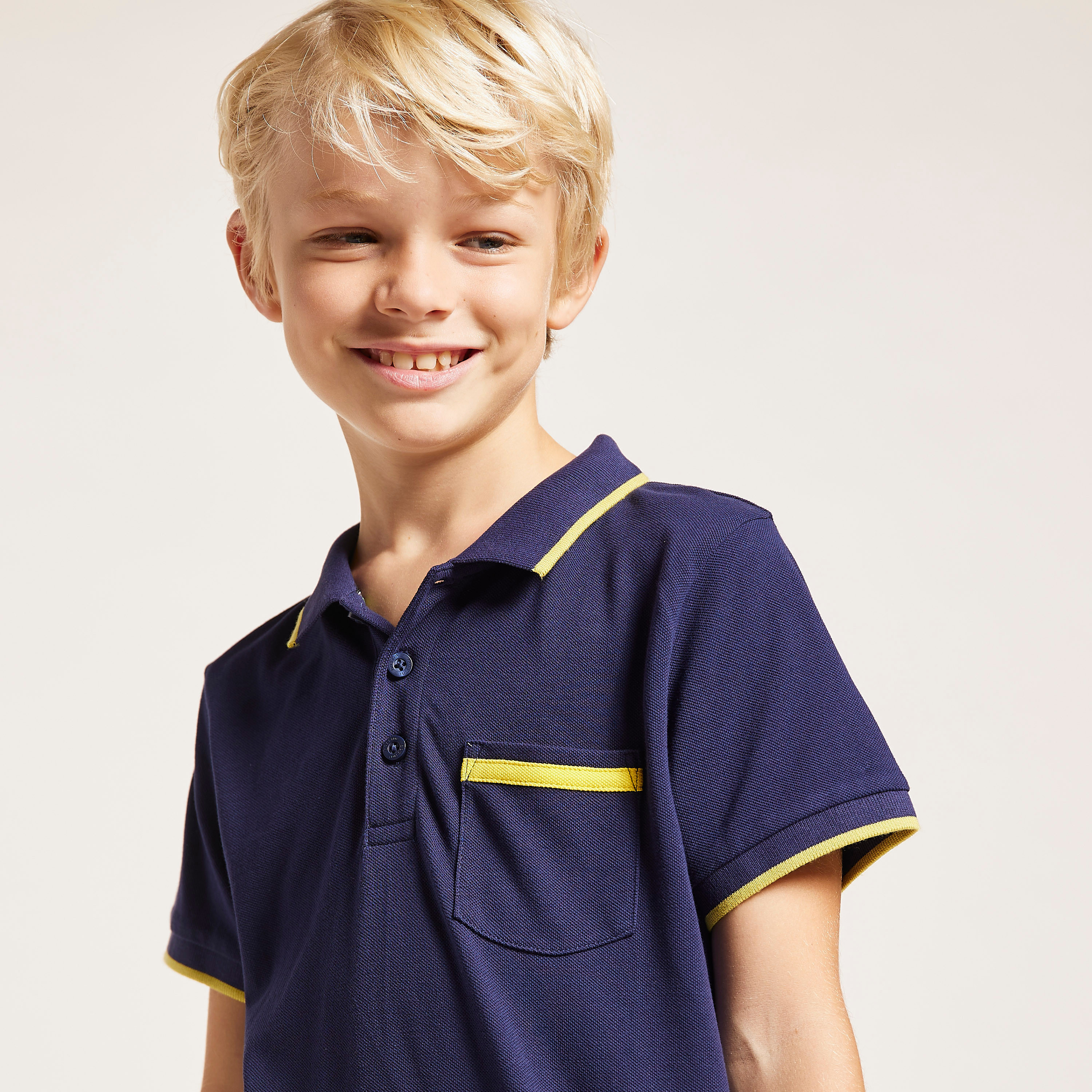 Bossini Solid Polo T-shirt with Short Sleeves and Chest Pocket-boys-clothing-tshirtsandpolos-image-3