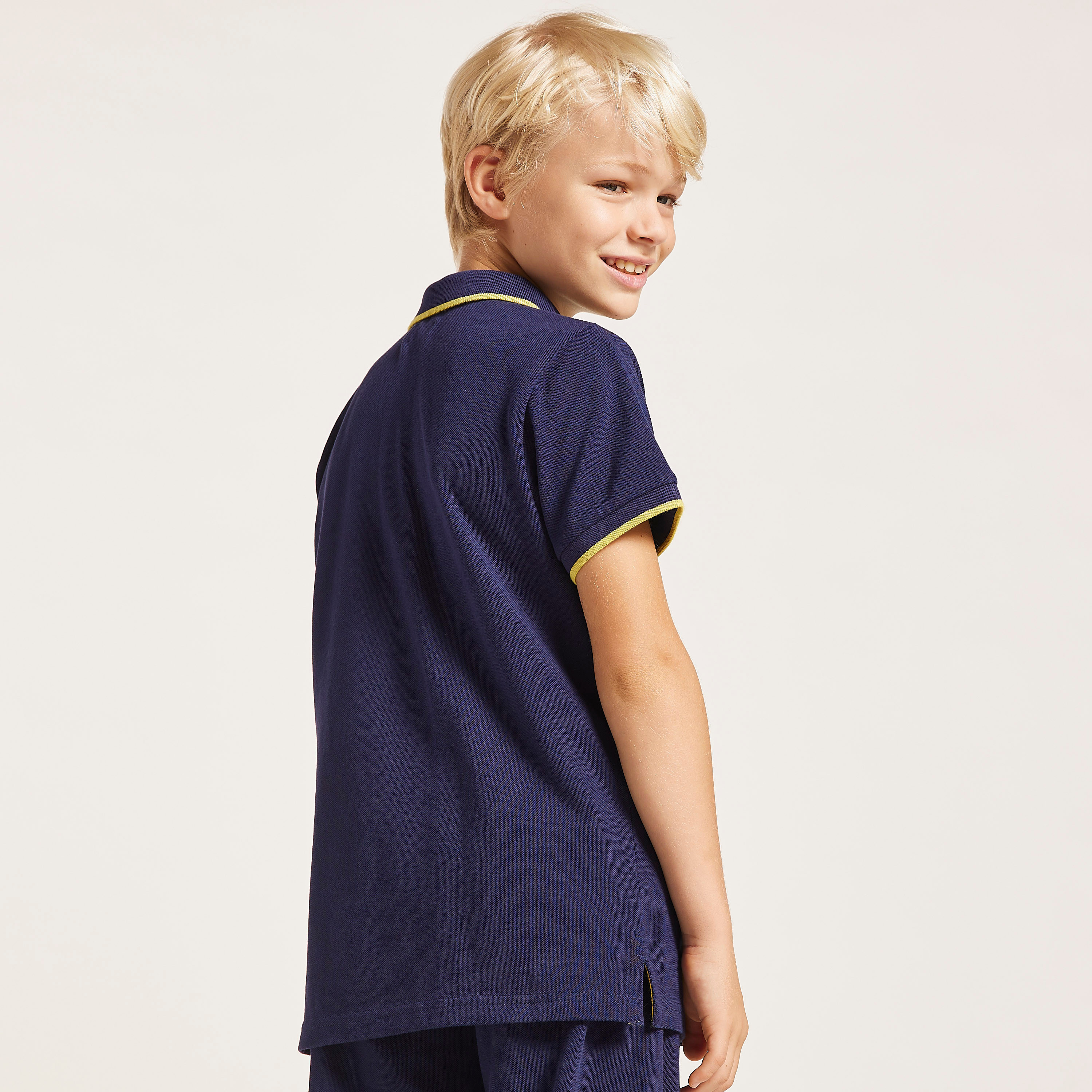 Bossini Solid Polo T-shirt with Short Sleeves and Chest Pocket-boys-clothing-tshirtsandpolos-image-4