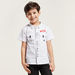 Bossini Typographic Print Shirt with Spread Collar and Short Sleeves-Shirts-thumbnail-0