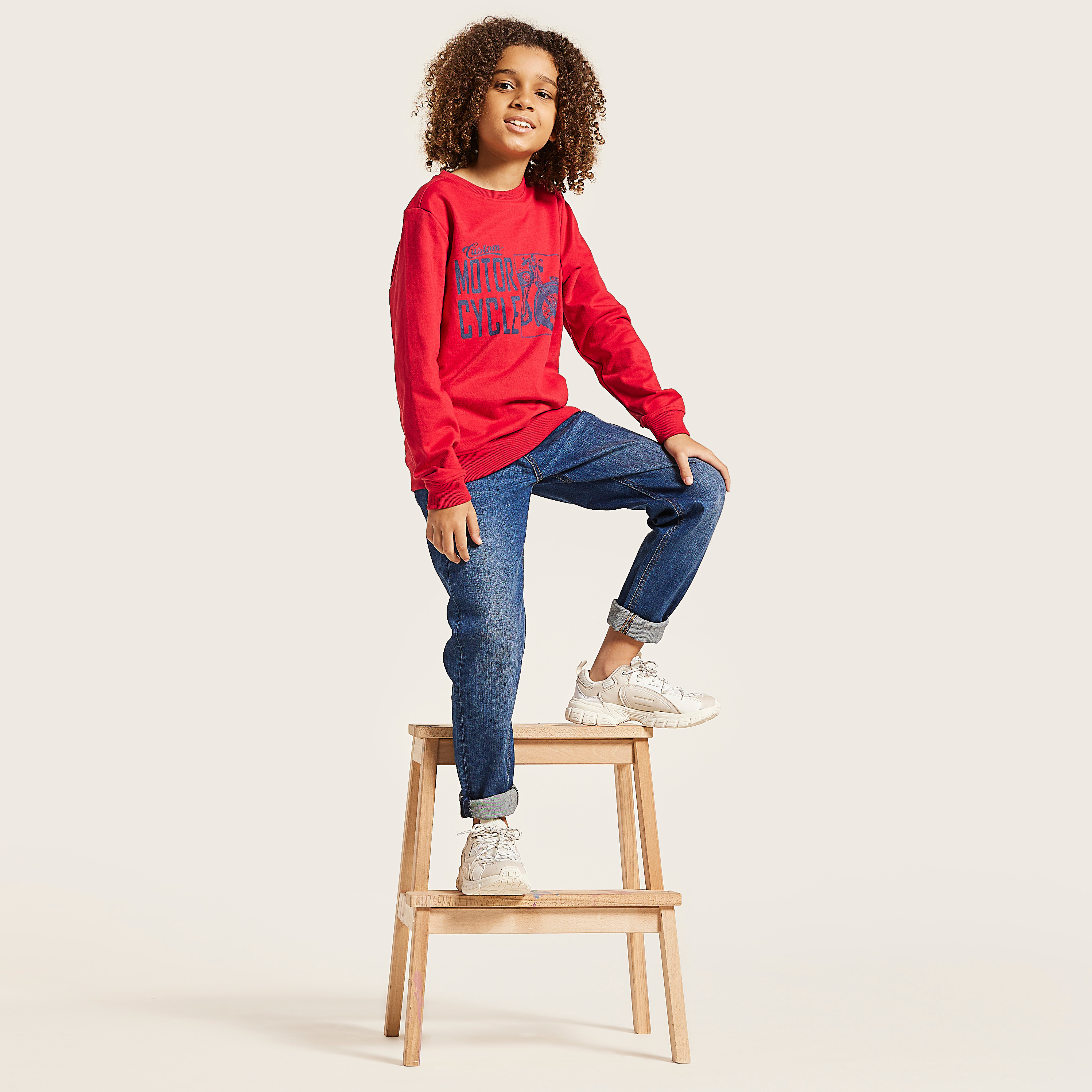 Bossini Full Length Jeans with 5-Pockets and Whiskers-boys-clothing-bottoms-jeans-image-1