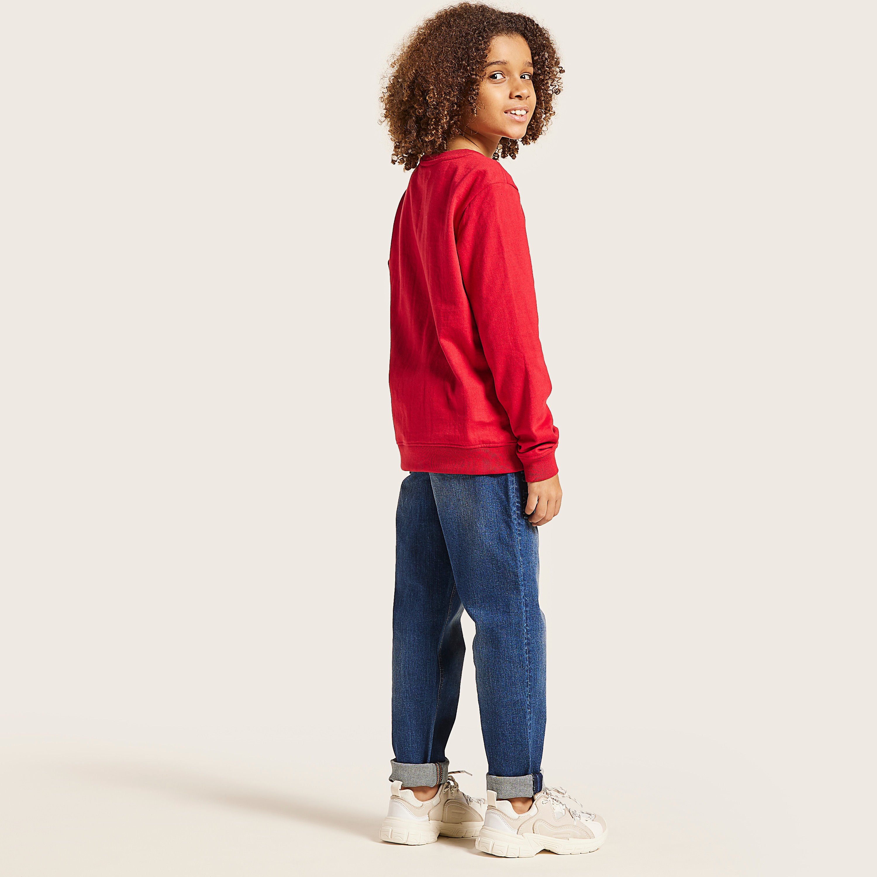 Bossini Full Length Jeans with 5-Pockets and Whiskers-boys-clothing-bottoms-jeans-image-4