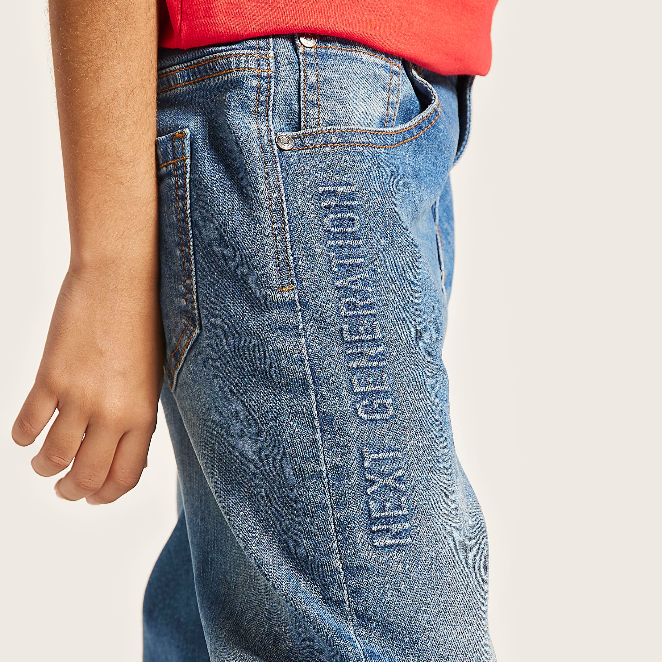Bossini Full Length Jeans with 5-Pockets and Whiskers-boys-clothing-bottoms-jeans-image-7