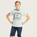 Lee Cooper Foil Print T-shirt with Crew Neck and Short Sleeves-T Shirts-thumbnail-1