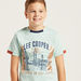 Lee Cooper Foil Print T-shirt with Crew Neck and Short Sleeves-T Shirts-thumbnail-2