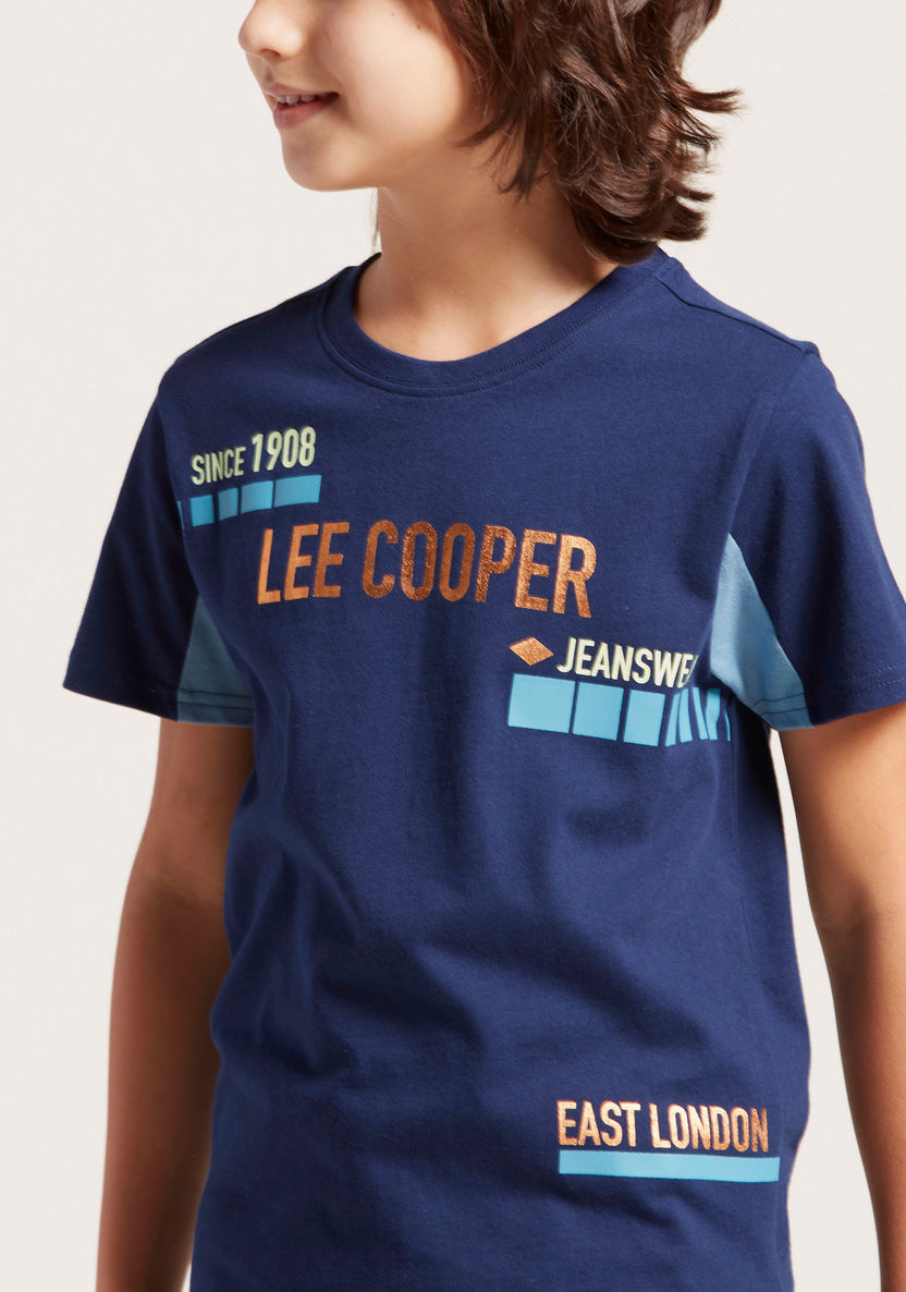 Lee Cooper T-shirt with Round Neck and Short Sleeves-T Shirts-image-1