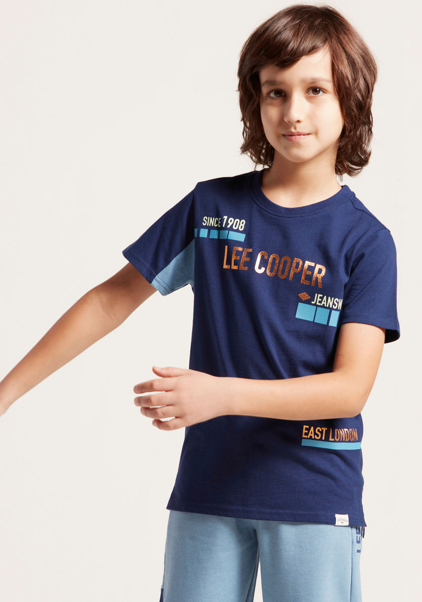Lee Cooper T-shirt with Round Neck and Short Sleeves-T Shirts-image-2