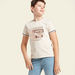 Lee Cooper Foil Print T-shirt with Crew Neck and Short Sleeves-T Shirts-thumbnail-0
