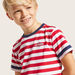 Lee Cooper Striped T-shirt with Short Sleeves-T Shirts-thumbnail-2