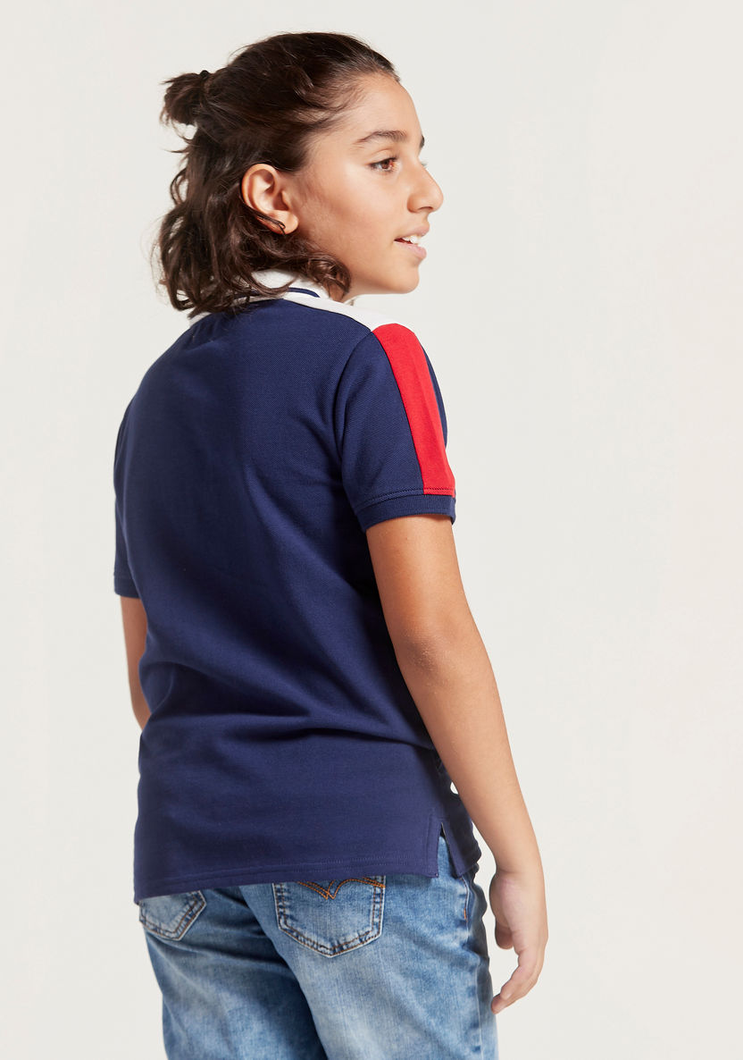 Lee Cooper Print Polo T-shirt with Short Sleeves-T Shirts-image-3