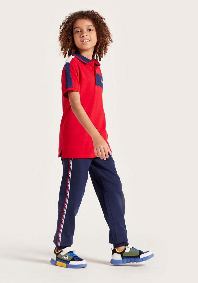 Lee Cooper Print Polo T-shirt with Short Sleeves-T Shirts-image-1