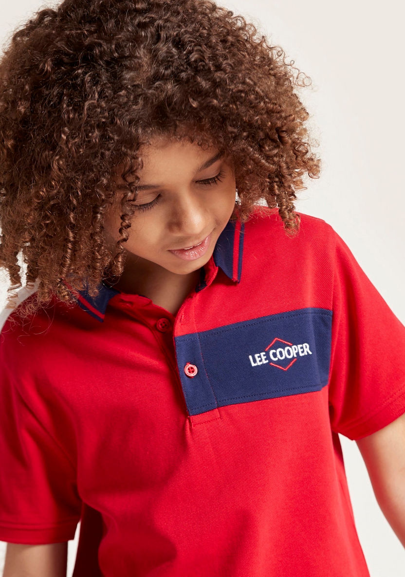 Lee Cooper Print Polo T-shirt with Short Sleeves-T Shirts-image-2