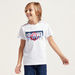 Lee Cooper Graphic Print Round Neck T-shirt with Short Sleeves-T Shirts-thumbnail-1