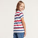 Lee Cooper Striped Round Neck T-shirt with Short Sleeves-T Shirts-thumbnail-3