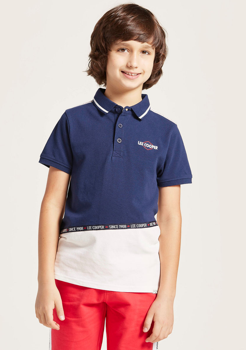 Lee Cooper Polo Neck T-shirt with Short Sleeves-T Shirts-image-1