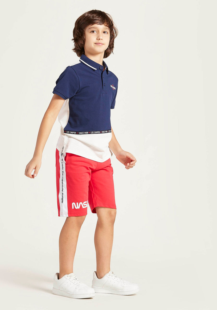 Lee Cooper Polo Neck T-shirt with Short Sleeves-T Shirts-image-2
