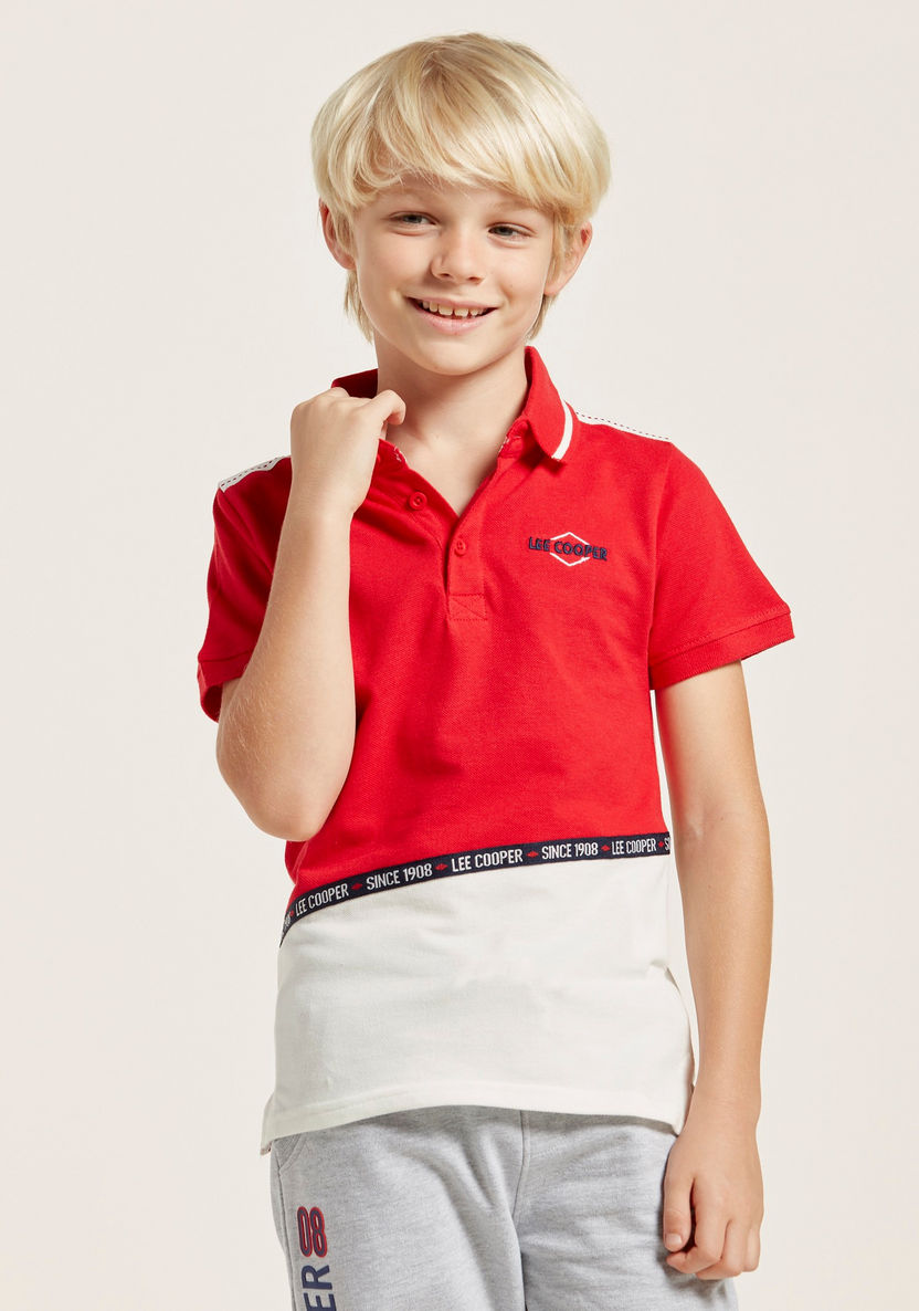 Lee Cooper Polo Neck T-shirt with Short Sleeves-T Shirts-image-1