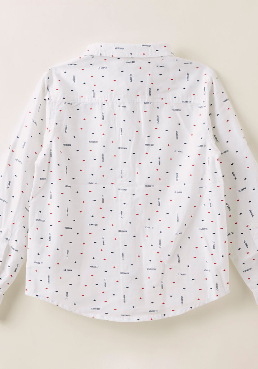 Lee Cooper All-Over Print Shirt with Spread Collar and Long Sleeves-Shirts-image-3