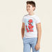 Spiderman Print T-shirt with Short Sleeves-T Shirts-thumbnail-1
