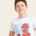 Spiderman Print T-shirt with Short Sleeves-T Shirts-thumbnail-3
