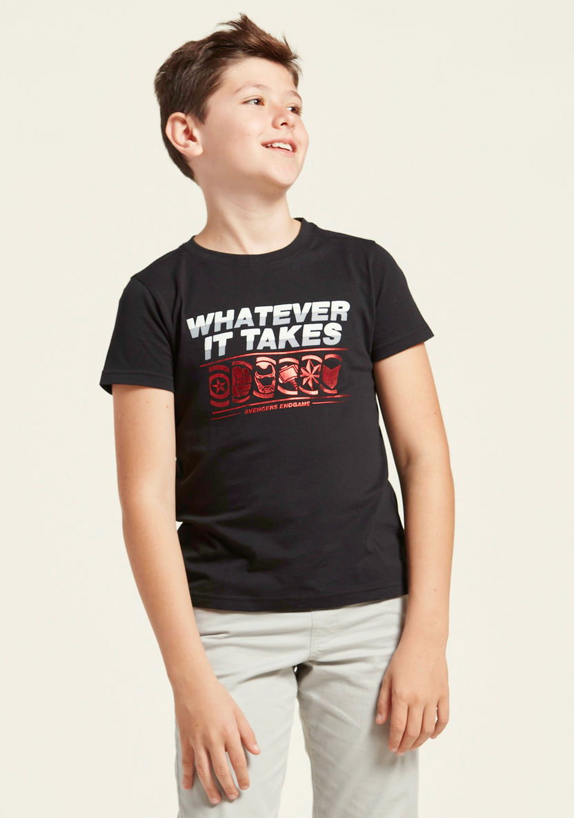 Juniors Printed T-shirt with Short Sleeves-T Shirts-image-0
