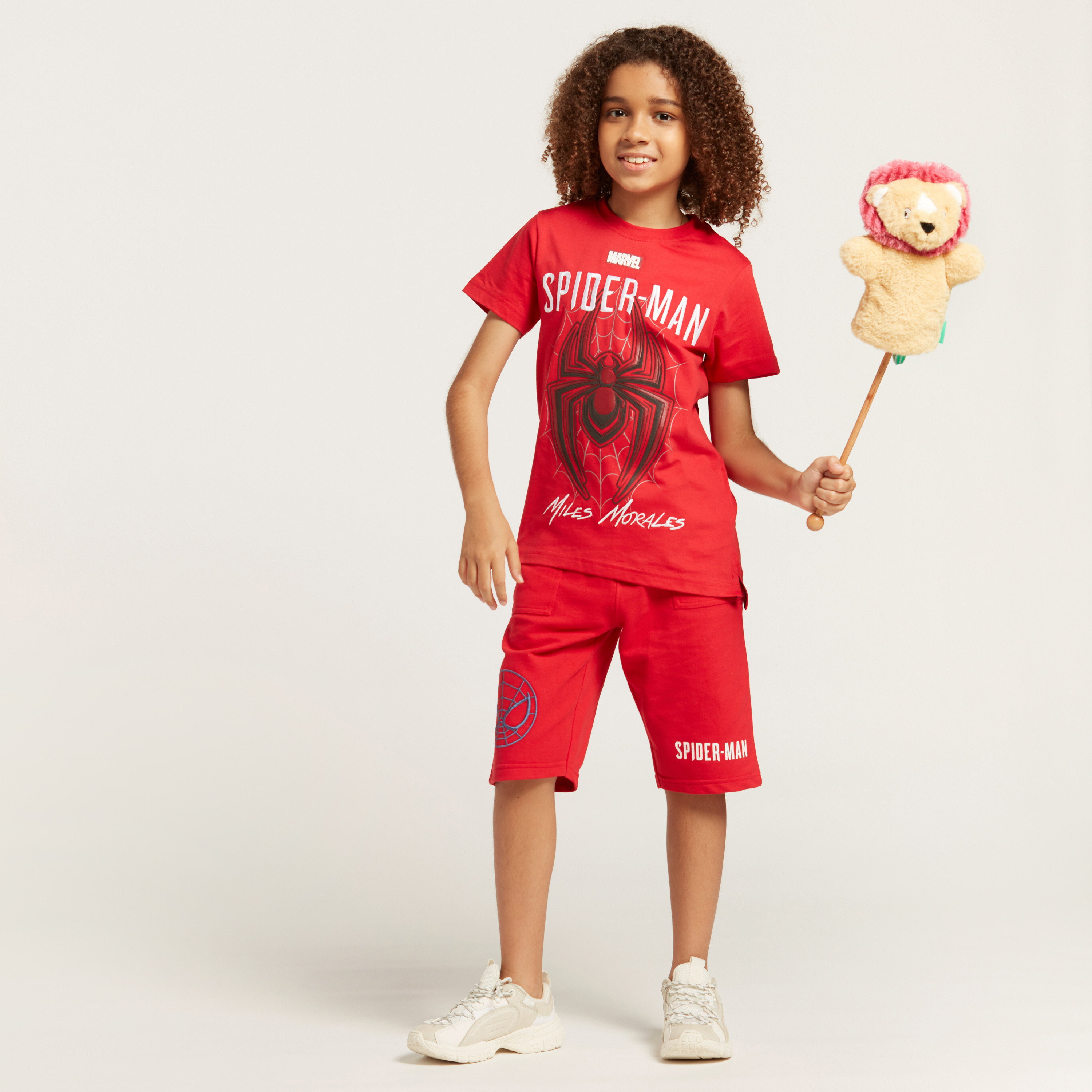 Spider-Man Embroidered Detail T-shirt with Short Sleeves-boys-clothing-tshirtsandpolos-image-1