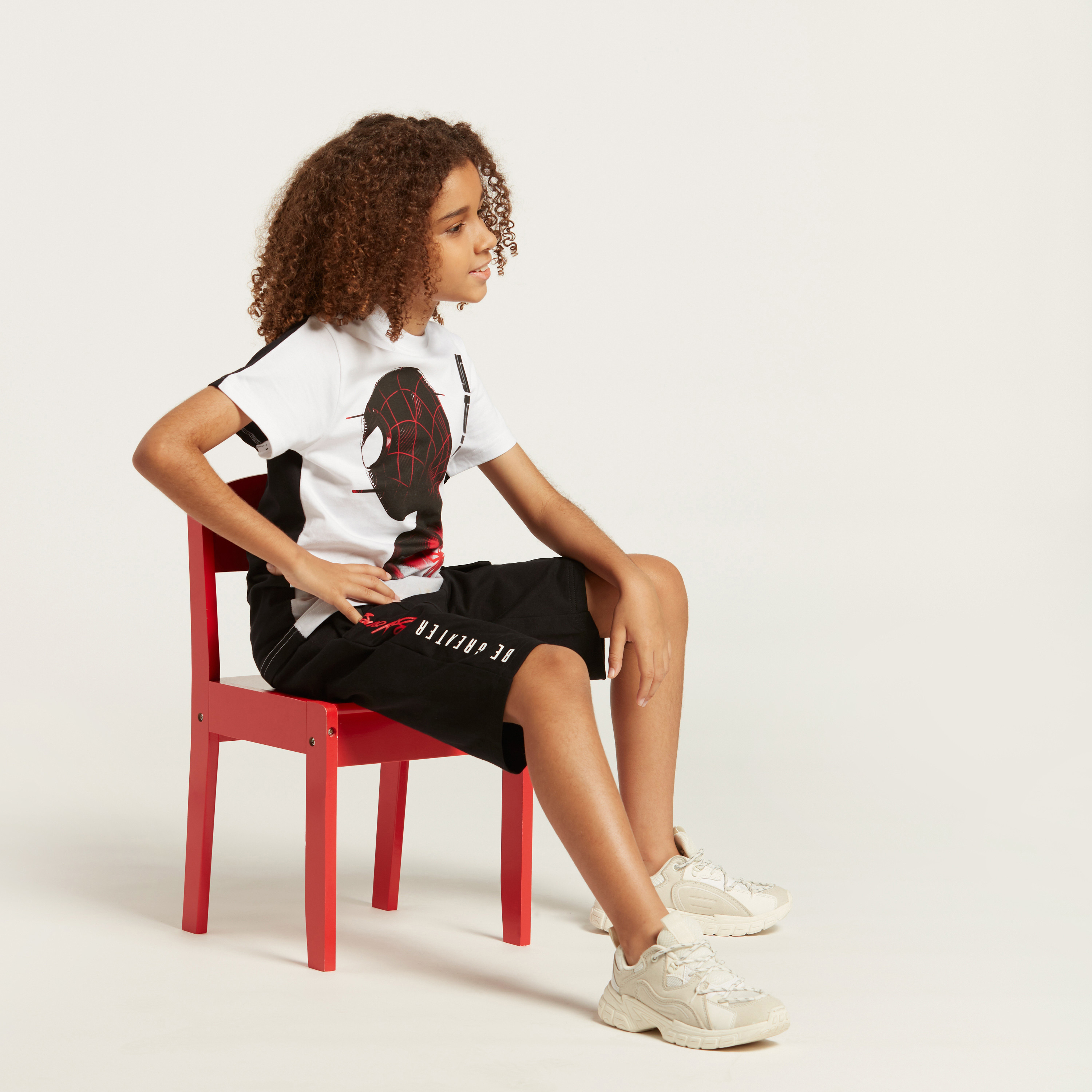 Spider-Man Print Shorts with Pockets and Drawstring Closure-boys-clothing-bottoms-shorts-image-1